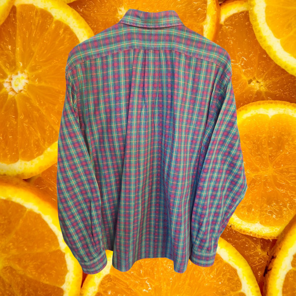 Ralph Lauren Classic Fit Colorful Plaid Button Up Shirt Size XL - Picture 4 of 5